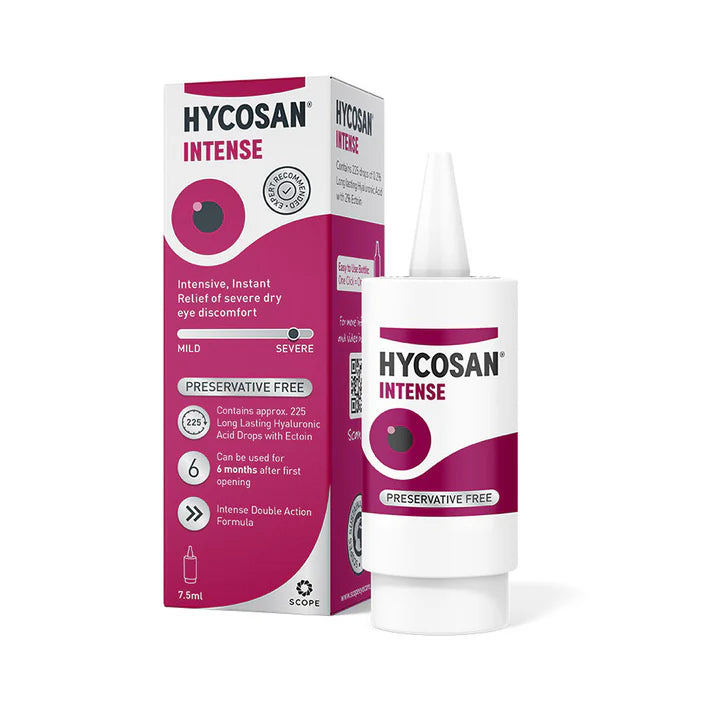 Hycosan® Intense Preservative-Free Eye Drops 7.5ml | Hyaluronic Acid & Ectoin