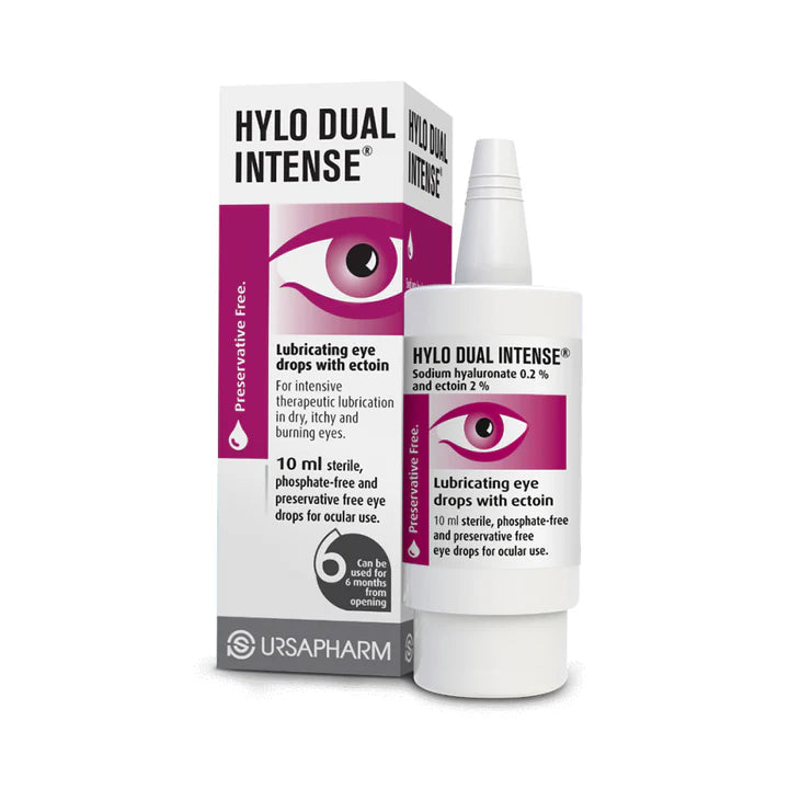 HYLO® DUAL INTENSE Eye Drops 10ml | Preservative-Free Hyaluronic Acid & Ectoin